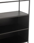 Shelf Rectangle Metal/Glass Black - vivahabitat.com