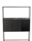 Shelf Rectangle Metal/Glass Black - vivahabitat.com