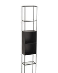 Shelf Ricard Metal/Glass Black - vivahabitat.com