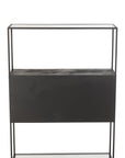 Shelf Rectangle Metal/Glass Black - vivahabitat.com