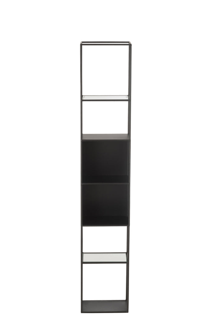 Shelf Ricard Metal/Glass Black - vivahabitat.com