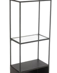 Shelf Ricard Metal/Glass Black - vivahabitat.com