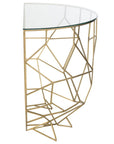 Console Moza Metal/Glass Gold - vivahabitat.com