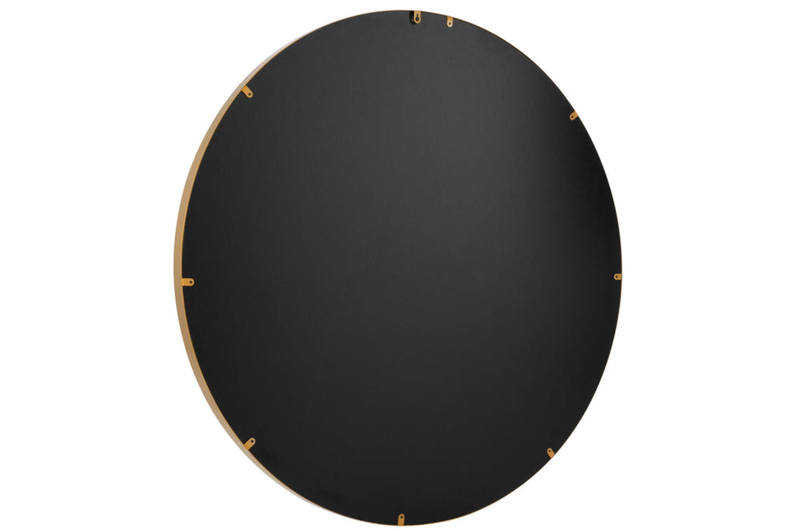 Mirror Round High Border Metal/Glass Gold Large - vivahabitat.com