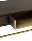 Console Janis 2Drawers Mango Wood/Iron Brown/Gold - vivahabitat.com