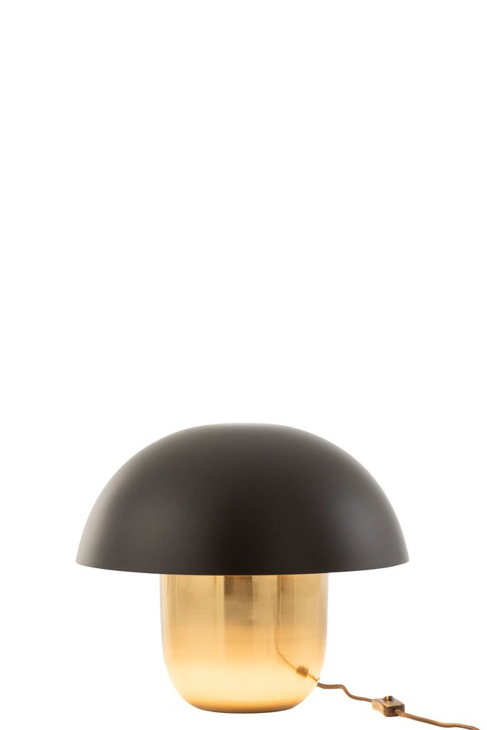 Lamp Mushroom Iron Black/Gold Small - vivahabitat.com