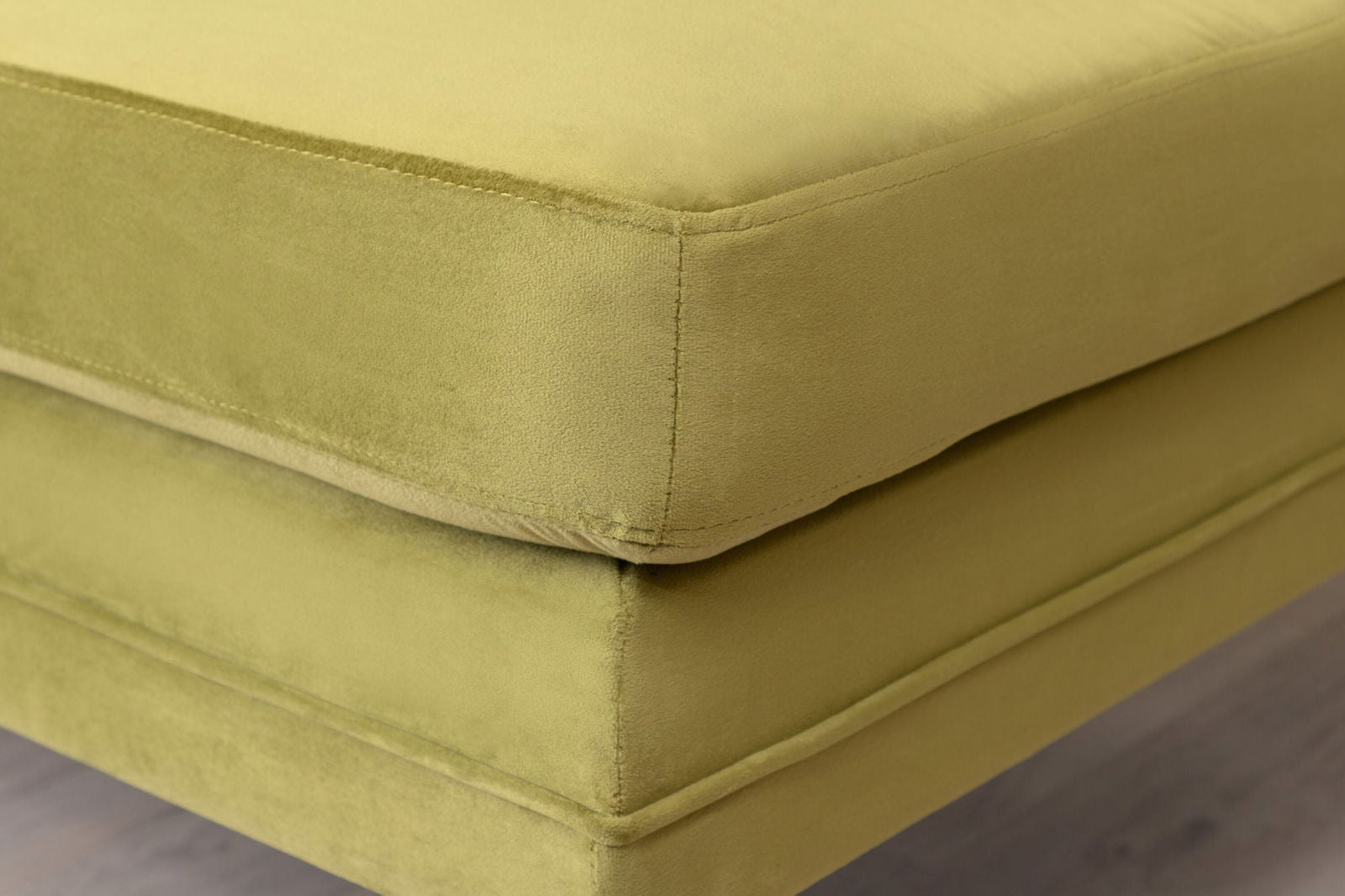 Venture Home Boom Ottoman - Brass / Green Velvet - vivahabitat.com