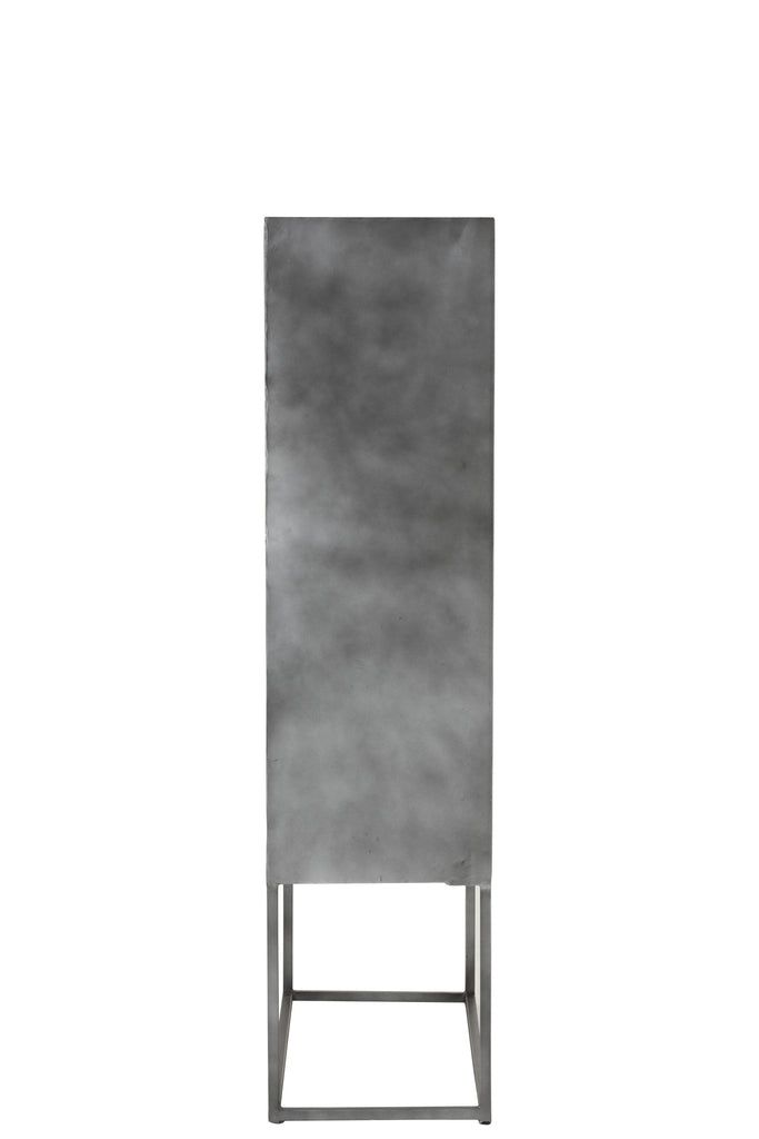 Bar Cabinet Shanil 2 Doors Wood/Iron Natural/Grey - vivahabitat.com