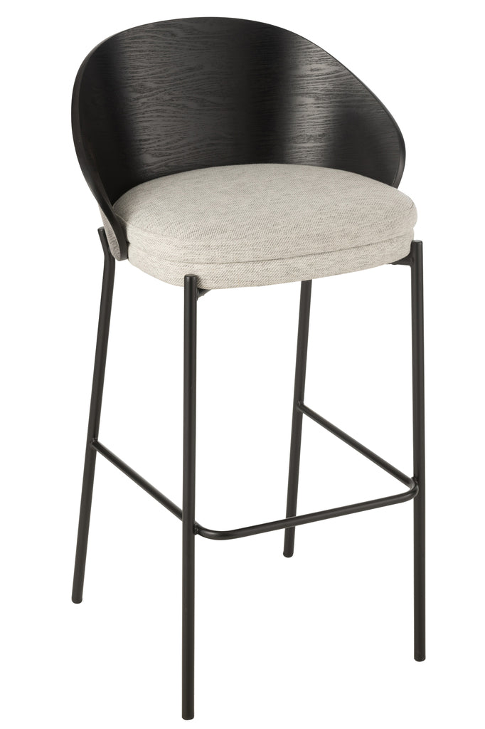 Bar Chair Lone Ply Wood/Metal Black/Grey - vivahabitat.com