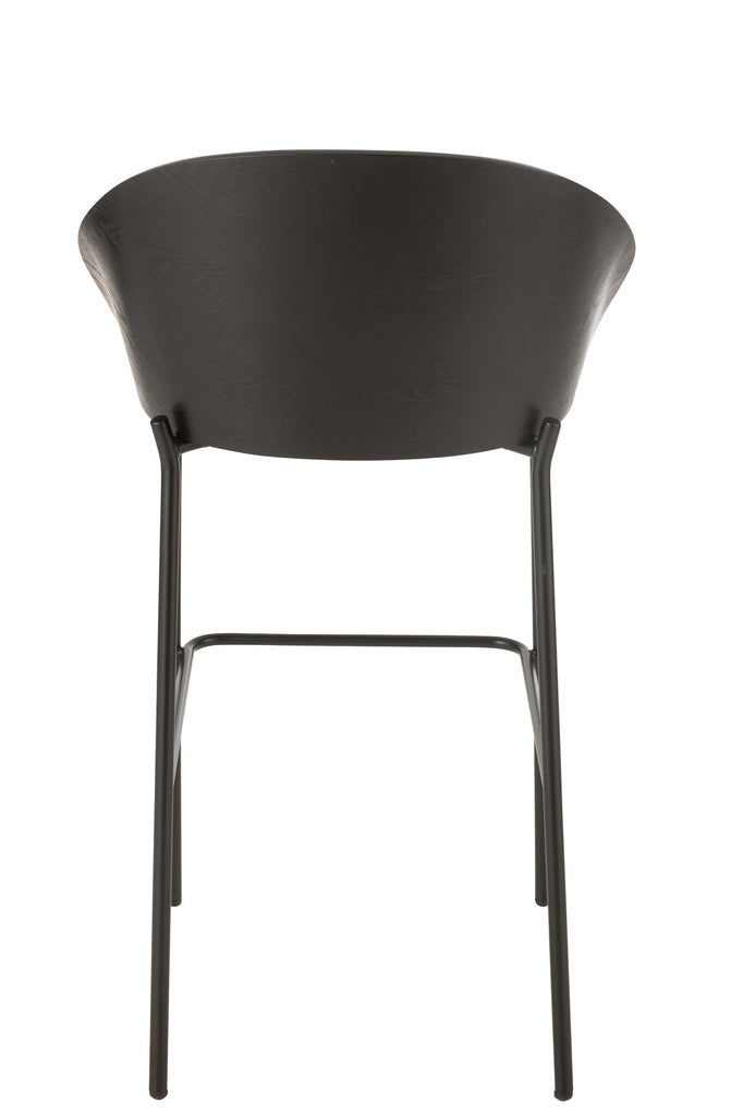 Bar Chair Lone Ply Wood/Metal Black/Grey - vivahabitat.com