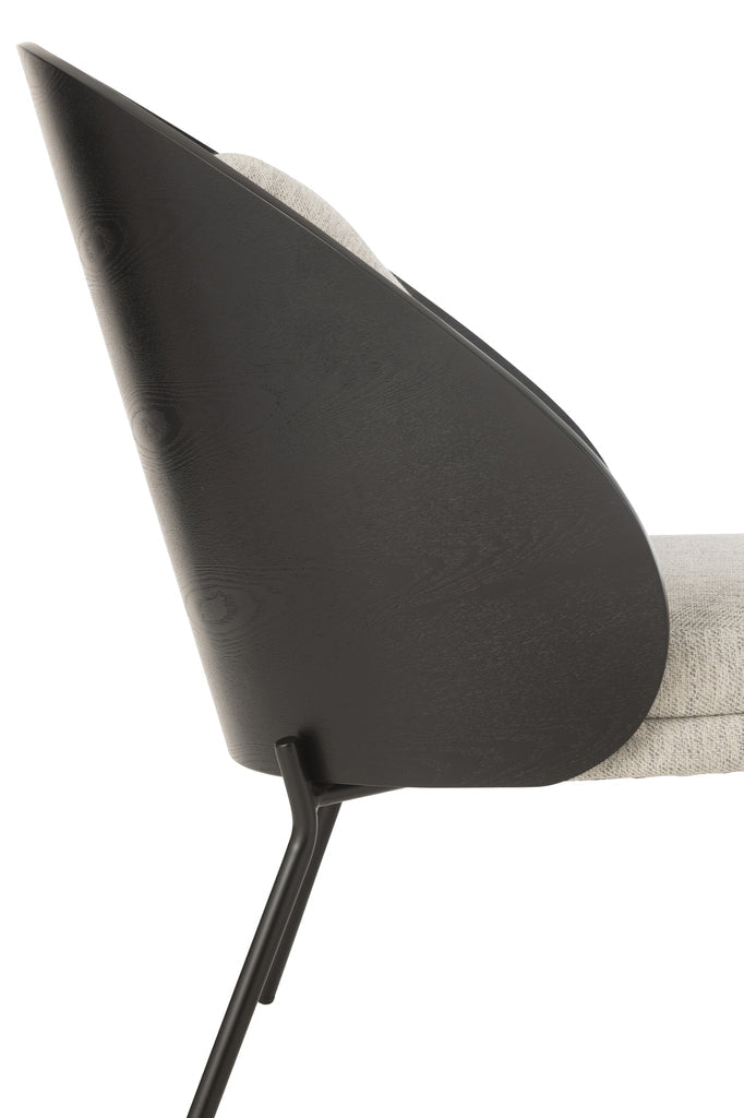 Lounge Chair Lone Wood/Metal Black/Grey - vivahabitat.com