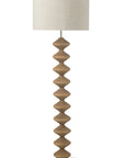 Floor Lamp Caterpillar Poplar Wood Natural/Grey - vivahabitat.com