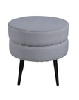 Venture Home Pot Pouf - Black / Grey Corduroy - vivahabitat.com