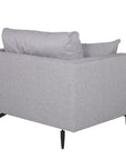 Venture Home Sofia Single Sofa - Black / Grey Fabric - vivahabitat.com