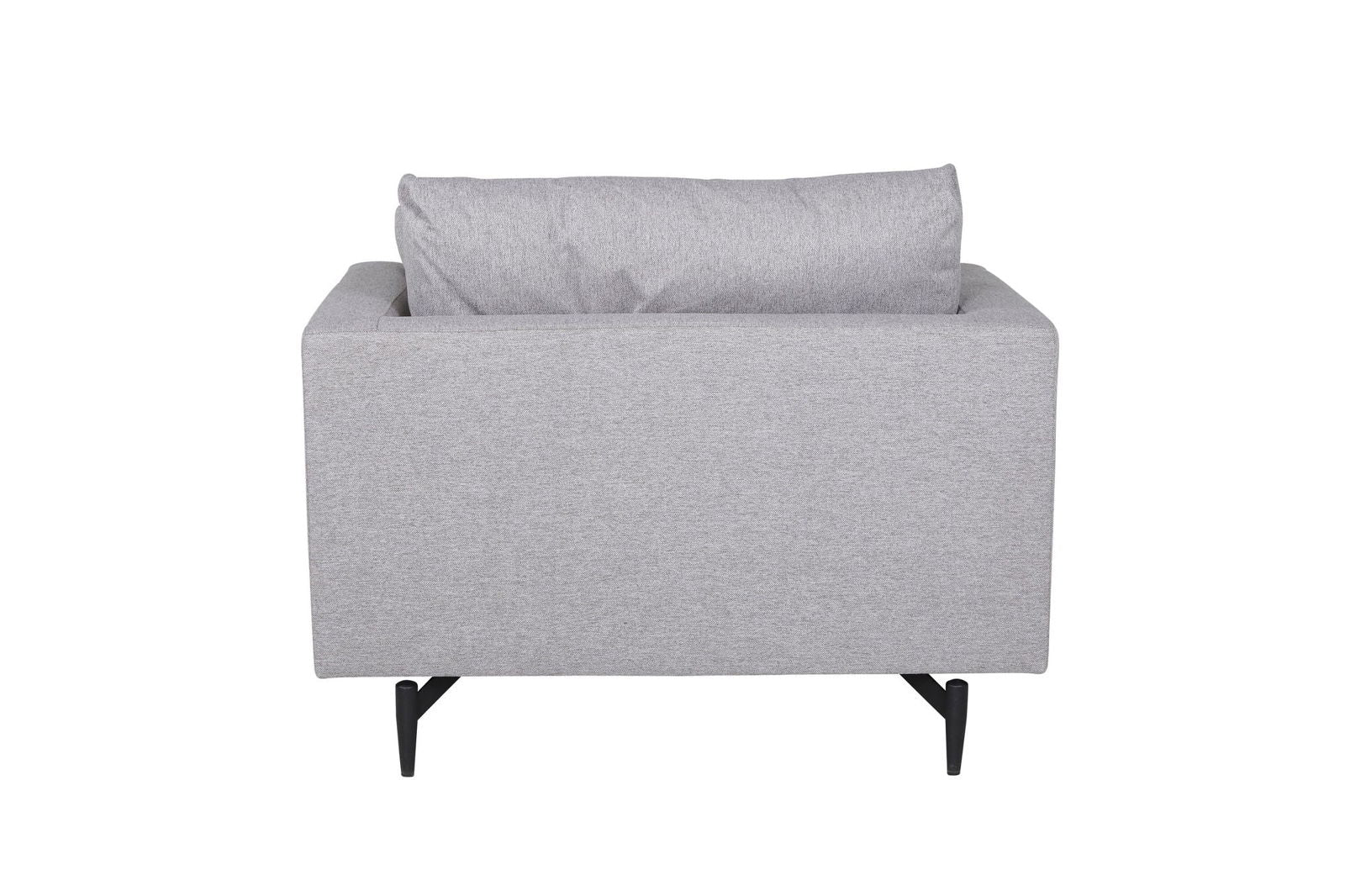 Venture Home Sofia Single Sofa - Black / Grey Fabric - vivahabitat.com