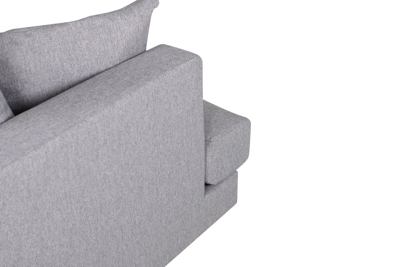 Venture Home Sofia Single Sofa - Black / Grey Fabric - vivahabitat.com