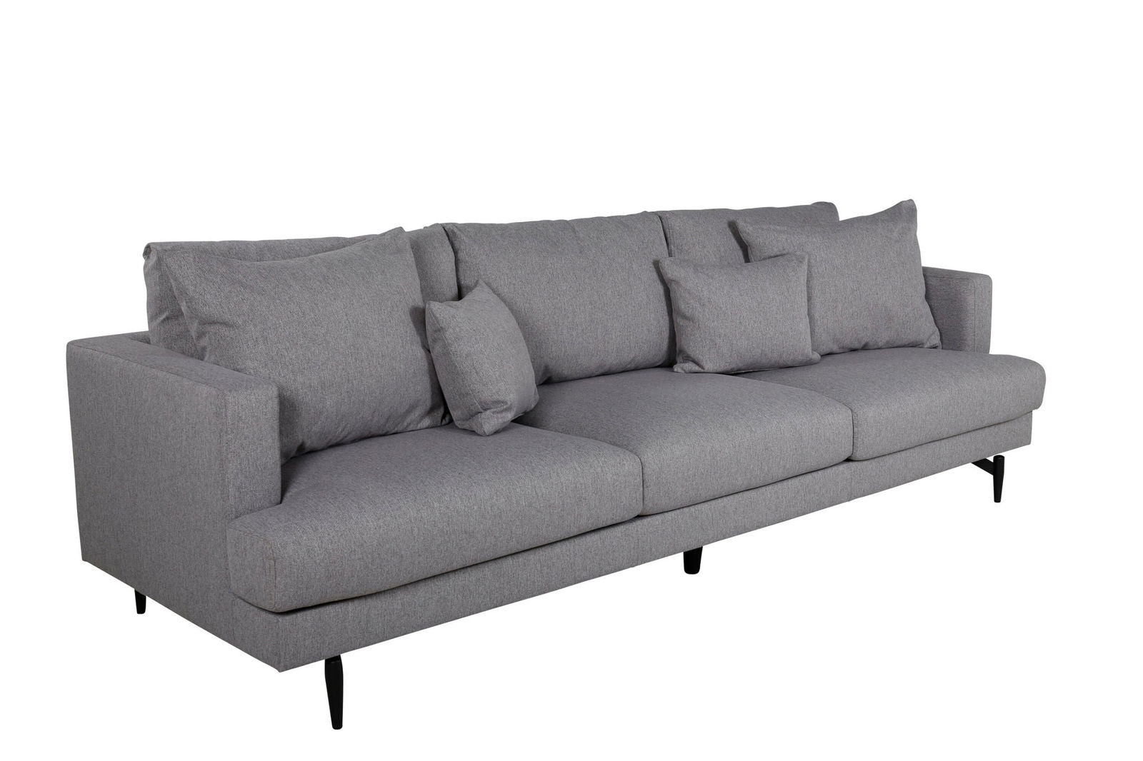 Venture Home Sofia Sofa - Black / Grey Fabric - vivahabitat.com