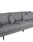 Venture Home Sofia Sofa - Black / Grey Fabric - vivahabitat.com