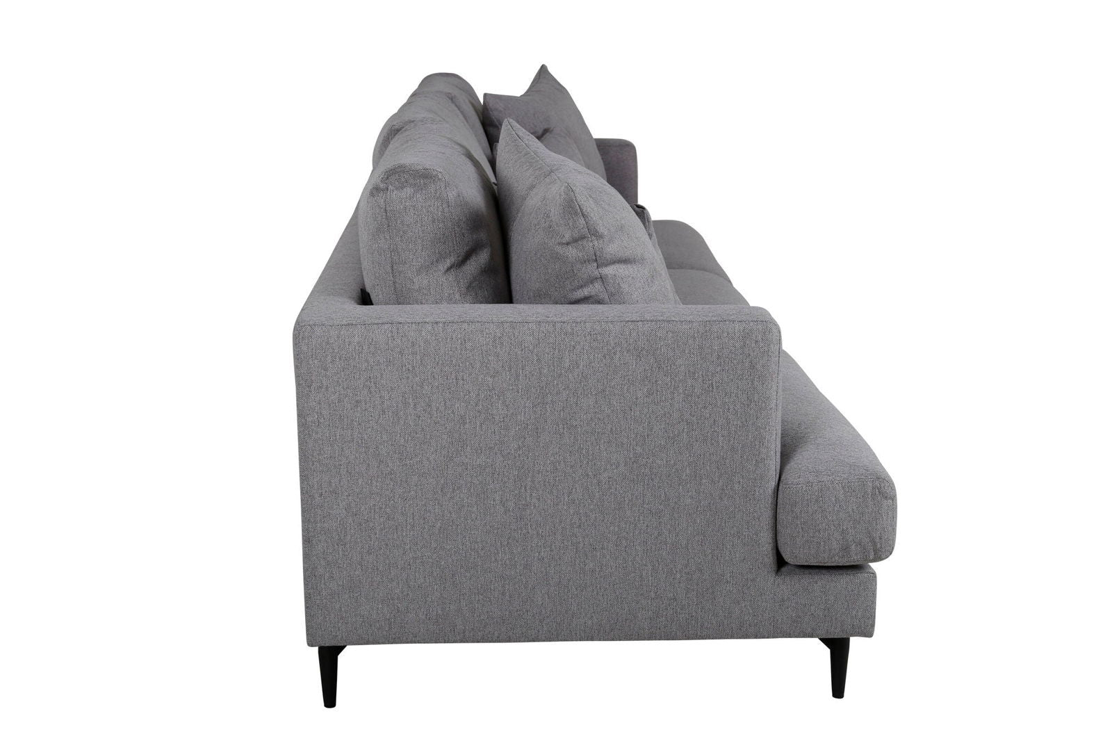 Venture Home Sofia Sofa - Black / Grey Fabric - vivahabitat.com