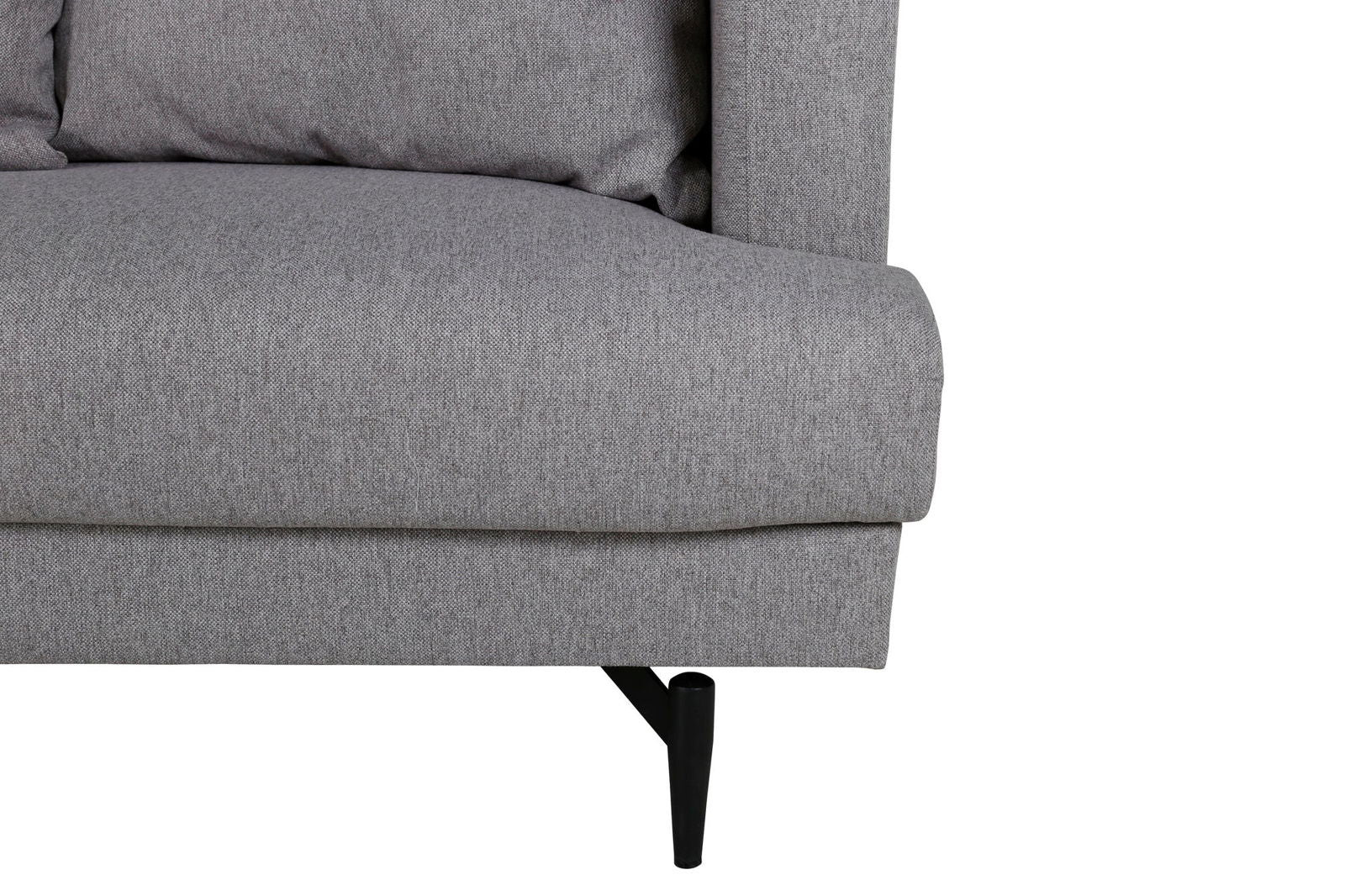 Venture Home Sofia Sofa - Black / Grey Fabric - vivahabitat.com