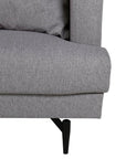 Venture Home Sofia Sofa - Black / Grey Fabric - vivahabitat.com