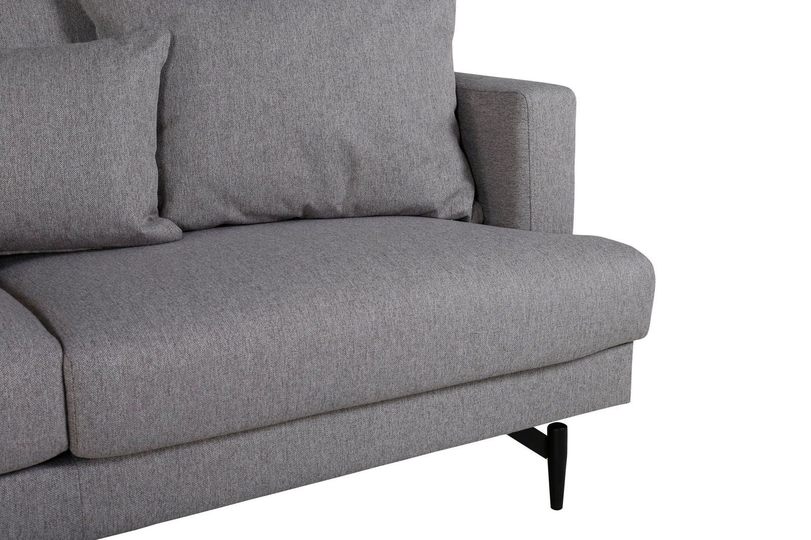 Venture Home Sofia Sofa - Black / Grey Fabric - vivahabitat.com