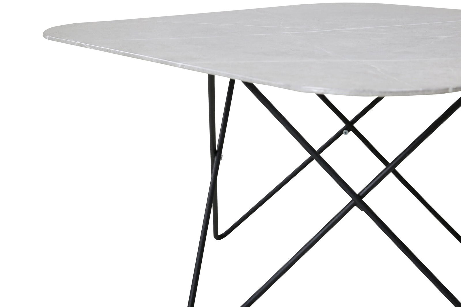 Venture Home Tristar Sofa Table - Black / Grey Glass Marble - vivahabitat.com