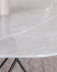 Venture Home Tristar Sofa Table - Black / Grey Glass Marble - vivahabitat.com