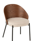 Chair Lone Ply Wood/Metal Brown/Grey Set of 2 chairs - vivahabitat.com