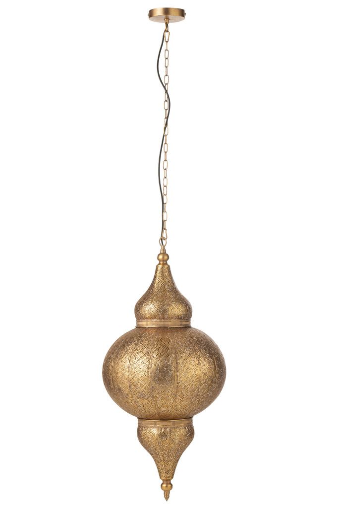 Hanging Lamp Bore Metal Gold Large - vivahabitat.com