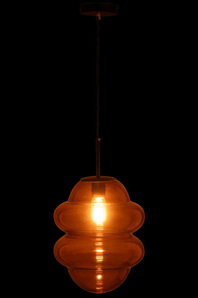 Hanging Lamp Honey Spoon Glass Brown - vivahabitat.com