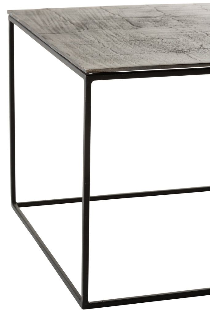 Coffee Table Rectangular Oxidize Aluminium/Iron Antique Black - vivahabitat.com