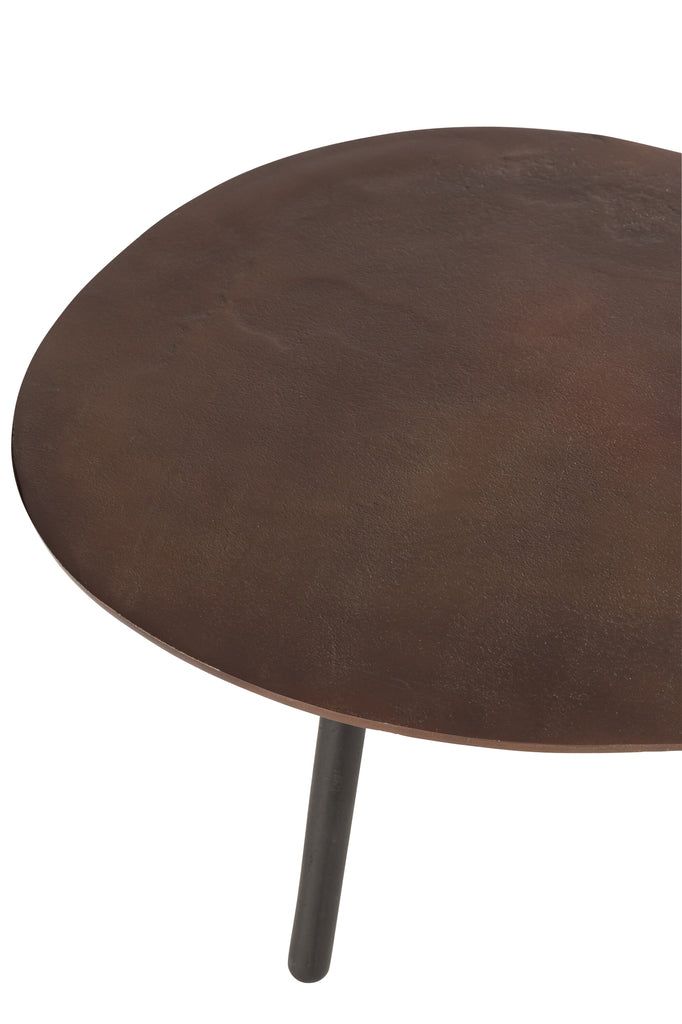 Coffee Table Drop Aluminium/Iron Brown Small - vivahabitat.com