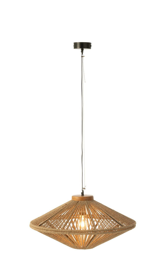 Hanging Lamp Ovni Iron/Jute Natural Small - vivahabitat.com