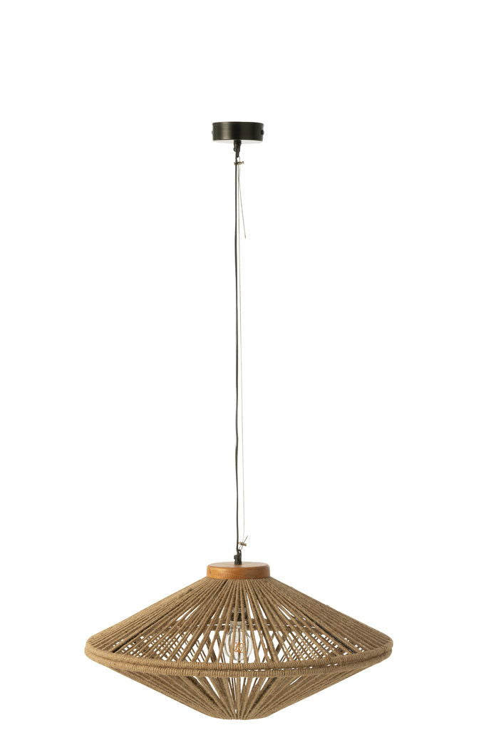 Hanging Lamp Ovni Iron/Jute Natural Small - vivahabitat.com