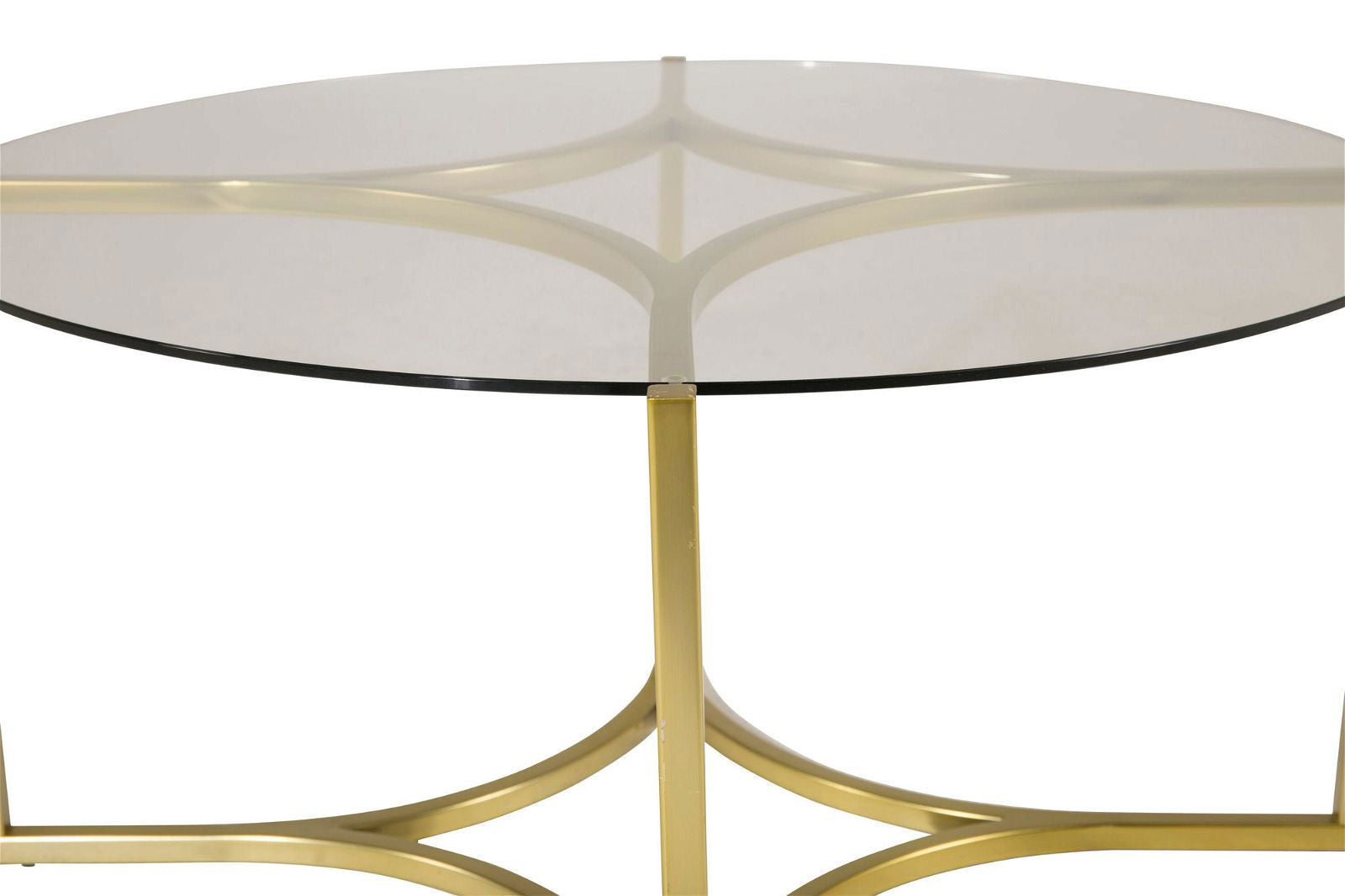 Kivik - Sofa Table - Glass / Brushed Brass - vivahabitat.com