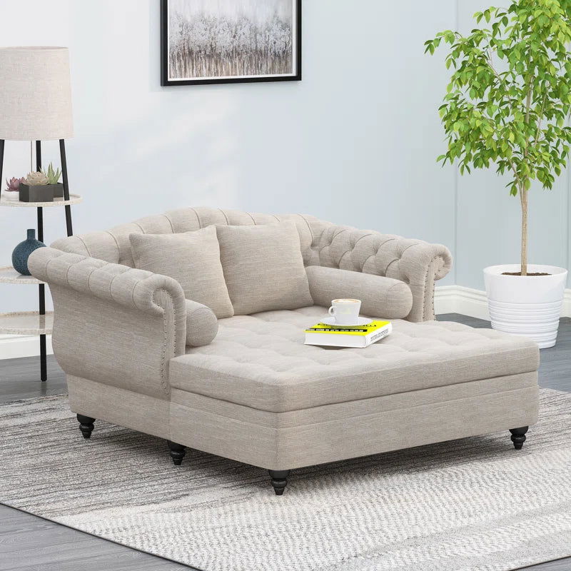 Lamm Upholstered Chaise Lounge - USA Shipping only - vivahabitat.com