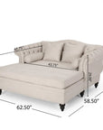 Lamm Upholstered Chaise Lounge - USA Shipping only - vivahabitat.com