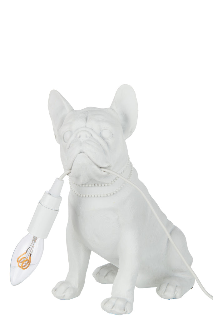 Lamp Bulldog Poly White - vivahabitat.com