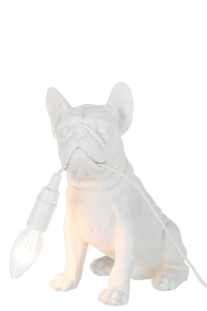 Lamp Bulldog Poly White - vivahabitat.com