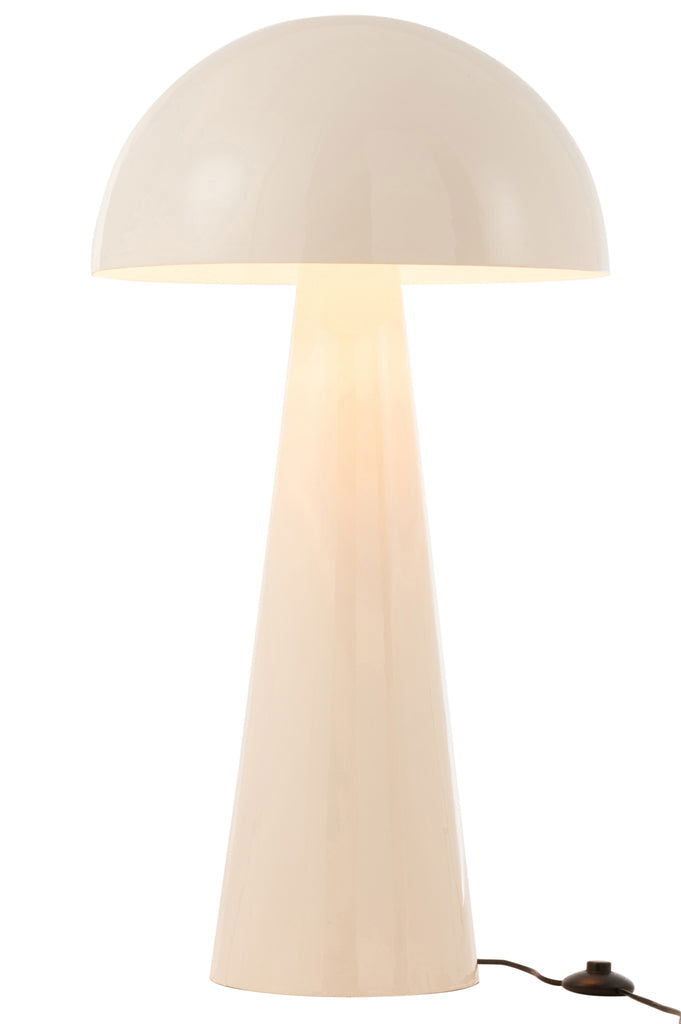 Lamp Mushroom Metal Shining White Extra Large - vivahabitat.com