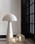 Lamp Mushroom Metal Shining White Extra Large - vivahabitat.com