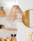 Lamp Shade Flower Rattan Natural - vivahabitat.com