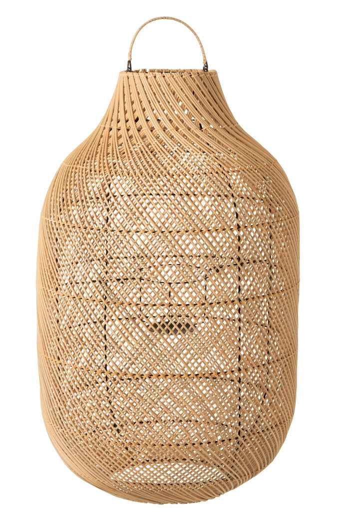 Lantern Cylinder Xl Rattan Natural - vivahabitat.com