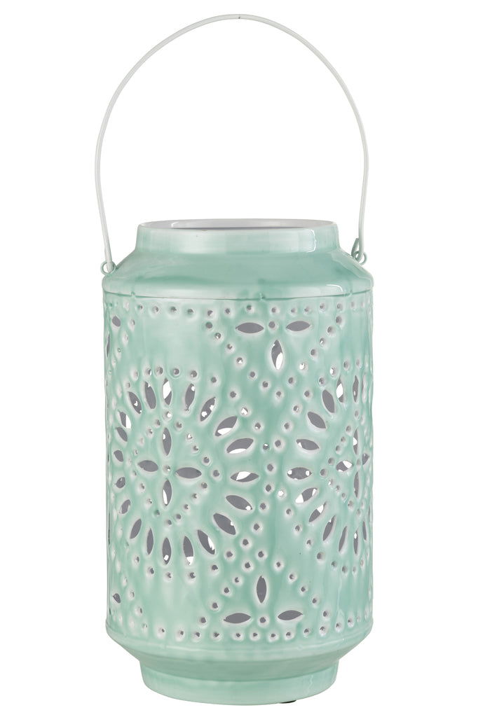 Lantern High Perforated Iron Blue - vivahabitat.com