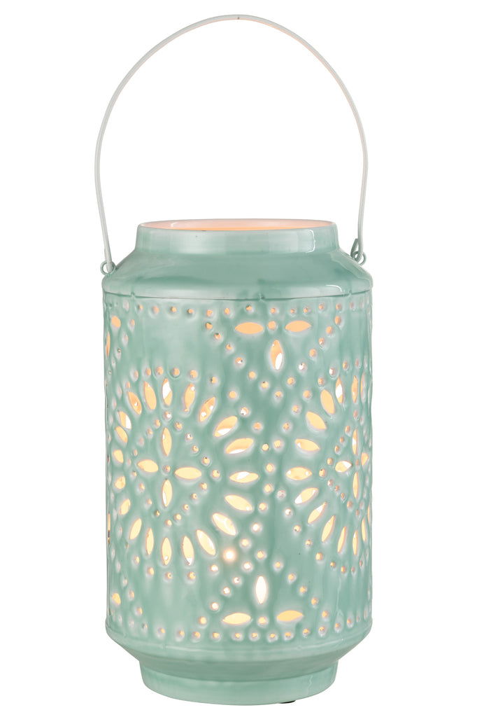 Lantern High Perforated Iron Blue - vivahabitat.com