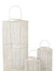 Lantern Metal Matte White Large - vivahabitat.com