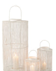 Lantern Metal Matte White Large - vivahabitat.com