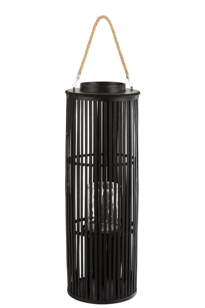 Lantern Tube Bamboo Black Large - vivahabitat.com