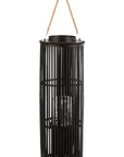 Lantern Tube Bamboo Black Large - vivahabitat.com